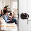 image:imageProbrico Keyed Alike Entry Door Knobs Black Keyed Entry Locksets Round Interior Door Knobs with Lock and Keys3 PackOil Rubbed Bronze