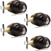 image:imageProbrico Keyed Alike Entry Door Knobs Black Keyed Entry Locksets Round Interior Door Knobs with Lock and Keys3 PackOil Rubbed Bronze