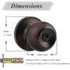 image:imageProbrico Keyed Alike Entry Door Knobs Black Keyed Entry Locksets Round Interior Door Knobs with Lock and Keys3 PackOil Rubbed Bronze
