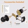 image:imageProbrico Keyed Alike Entry Door Knobs Black Keyed Entry Locksets Round Interior Door Knobs with Lock and Keys3 PackOil Rubbed Bronze