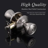 image:imageProbrico Keyed Alike Entry Door KnobsTulip Shape Entrance Locks in Brushed NickelInterior Door Lockset with Same Keys One Keyway Exterior Handles3 Pack