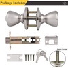 image:imageProbrico Keyed Alike Entry Door KnobsTulip Shape Entrance Locks in Brushed NickelInterior Door Lockset with Same Keys One Keyway Exterior Handles3 Pack