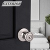 image:imageProbrico Keyed Alike Entry Door KnobsTulip Shape Entrance Locks in Brushed NickelInterior Door Lockset with Same Keys One Keyway Exterior Handles3 Pack