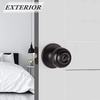 image:imageProbrico Keyed Alike Exterior Door Knobs with Lock Coastal Oil Rubbed Bronze Entry Door Knobs with Same Keys Interior Entrance Round Ball Shape Door Locksets 3Pack