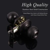 image:imageProbrico Keyed Alike Exterior Door Knobs with Lock Coastal Oil Rubbed Bronze Entry Door Knobs with Same Keys Interior Entrance Round Ball Shape Door Locksets 3Pack