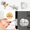 image:imageProbrico Keyless Privacy Door Knobs with LockInterior Door Locks for Bedroom BathroomBall Shape Door Lockset in Oil Rubbed Bronze Finish5 PackBrushed Nickel