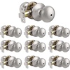 image:imageProbrico Keyless Privacy Door Knobs with LockInterior Door Locks for Bedroom BathroomBall Shape Door Lockset in Oil Rubbed Bronze Finish5 PackBrushed Nickel