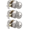 image:imageProbrico Keyless Privacy Door Knobs with LockInterior Door Locks for Bedroom BathroomBall Shape Door Lockset in Oil Rubbed Bronze Finish5 PackBrushed Nickel