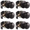 image:imageProbrico Keyless Privacy Door Knobs with LockInterior Door Locks for Bedroom BathroomBall Shape Door Lockset in Oil Rubbed Bronze Finish5 PackOil Rubbed Bronze