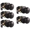 image:imageProbrico Keyless Privacy Door Knobs with LockInterior Door Locks for Bedroom BathroomBall Shape Door Lockset in Oil Rubbed Bronze Finish5 PackOil Rubbed Bronze