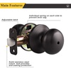 image:imageProbrico Keyless Privacy Door Knobs with LockInterior Door Locks for Bedroom BathroomBall Shape Door Lockset in Oil Rubbed Bronze Finish5 PackOil Rubbed Bronze