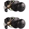 image:imageProbrico Keyless Privacy Door Knobs with LockInterior Door Locks for Bedroom BathroomBall Shape Door Lockset in Oil Rubbed Bronze Finish5 PackOil Rubbed Bronze