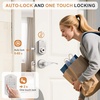 image:imageProbrico Keypad Door Lock with Handle Keyless Entry Door Lock Smart Locks for Front Door Fingerprint Deadbolt with Handle Black Smart Deadbolt Entry Door Handle SetSatin Nickel