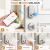 image:imageProbrico Keypad Door Lock with Handle Keyless Entry Door Lock Smart Locks for Front Door Fingerprint Deadbolt with Handle Black Smart Deadbolt Entry Door Handle SetSatin Nickel