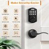 image:imageProbrico Keypad Door Lock with Handle Keyless Entry Door Lock Smart Locks for Front Door Fingerprint Deadbolt with Handle Black Smart Deadbolt Entry Door Handle SetBlack