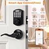 image:imageProbrico Keypad Door Lock with Handle Keyless Entry Door Lock Smart Locks for Front Door Fingerprint Deadbolt with Handle Black Smart Deadbolt Entry Door Handle SetBlack