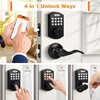 image:imageProbrico Keypad Door Lock with Handle Keyless Entry Door Lock Smart Locks for Front Door Fingerprint Deadbolt with Handle Black Smart Deadbolt Entry Door Handle SetBlack
