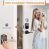 image:imageProbrico Keypad Door Lock with Handle Keyless Entry Door Lock Smart Locks for Front Door Fingerprint Deadbolt with Handle Black Smart Deadbolt Entry Door Handle SetBlack