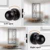 image:imageProbrico Matte Balck Ball Passage Door Knobs HallCloset Door Handles Keyless NonLocking Interior Door Knobs 6 PackBlack