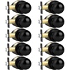 image:imageProbrico Matte Balck Ball Passage Door Knobs HallCloset Door Handles Keyless NonLocking Interior Door Knobs 6 PackBlack