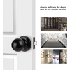 image:imageProbrico Matte Balck Ball Passage Door Knobs HallCloset Door Handles Keyless NonLocking Interior Door Knobs 6 PackBlack