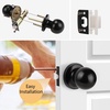 image:imageProbrico Matte Balck Ball Passage Door Knobs HallCloset Door Handles Keyless NonLocking Interior Door Knobs 6 PackBlack