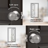 image:imageProbrico Matte Balck Ball Passage Door Knobs HallCloset Door Handles Keyless NonLocking Interior Door Knobs 6 PackBrushed Nickel