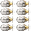 image:imageProbrico Matte Balck Ball Passage Door Knobs HallCloset Door Handles Keyless NonLocking Interior Door Knobs 6 PackBrushed Nickel