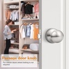 image:imageProbrico Matte Balck Ball Passage Door Knobs HallCloset Door Handles Keyless NonLocking Interior Door Knobs 6 PackBrushed Nickel