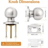 image:imageProbrico Matte Balck Ball Passage Door Knobs HallCloset Door Handles Keyless NonLocking Interior Door Knobs 6 PackBrushed Nickel