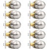 image:imageProbrico Matte Balck Ball Passage Door Knobs HallCloset Door Handles Keyless NonLocking Interior Door Knobs 6 PackBrushed Nickel