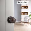 image:imageProbrico Matte Balck Ball Passage Door Knobs HallCloset Door Handles Keyless NonLocking Interior Door Knobs 6 PackOil Rubbed Bronze