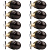 image:imageProbrico Matte Balck Ball Passage Door Knobs HallCloset Door Handles Keyless NonLocking Interior Door Knobs 6 PackOil Rubbed Bronze