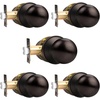 image:imageProbrico Matte Balck Ball Passage Door Knobs HallCloset Door Handles Keyless NonLocking Interior Door Knobs 6 PackOil Rubbed Bronze