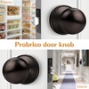 image:imageProbrico Matte Balck Ball Passage Door Knobs HallCloset Door Handles Keyless NonLocking Interior Door Knobs 6 PackOil Rubbed Bronze