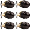 image:imageProbrico Matte Balck Ball Passage Door Knobs HallCloset Door Handles Keyless NonLocking Interior Door Knobs 6 PackOil Rubbed Bronze