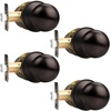 image:imageProbrico Matte Balck Ball Passage Door Knobs HallCloset Door Handles Keyless NonLocking Interior Door Knobs 6 PackOil Rubbed Bronze