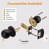 image:imageProbrico Matte Balck Ball Passage Door Knobs HallCloset Door Handles Keyless NonLocking Interior Door Knobs 6 PackOil Rubbed Bronze