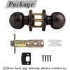image:imageProbrico Matte Balck Ball Passage Door Knobs HallCloset Door Handles Keyless NonLocking Interior Door Knobs 6 PackOil Rubbed Bronze