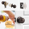 image:imageProbrico Matte Balck Ball Passage Door Knobs HallCloset Door Handles Keyless NonLocking Interior Door Knobs 6 PackOil Rubbed Bronze