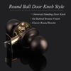 image:imageProbrico Matte Balck Ball Passage Door Knobs HallCloset Door Handles Keyless NonLocking Interior Door Knobs 6 PackOil Rubbed Bronze
