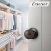image:imageProbrico Matte Balck Ball Passage Door Knobs HallCloset Door Handles Keyless NonLocking Interior Door Knobs 6 PackOil Rubbed Bronze