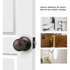 image:imageProbrico Matte Balck Ball Passage Door Knobs HallCloset Door Handles Keyless NonLocking Interior Door Knobs 6 PackOil Rubbed Bronze