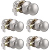 image:imageProbrico NonLocking Passage Door KnobsInterior Door Locks in Oil Rubbed Bronze FinishBall Shape Door Hardware for Hallway or Closet6 PackBrushed Nickel