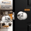 image:imageProbrico NonLocking Passage Door KnobsInterior Door Locks in Oil Rubbed Bronze FinishBall Shape Door Hardware for Hallway or Closet6 PackBrushed Nickel
