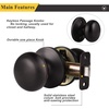 image:imageProbrico NonLocking Passage Door KnobsInterior Door Locks in Oil Rubbed Bronze FinishBall Shape Door Hardware for Hallway or Closet6 PackOil Rubbed Bronze