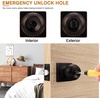 image:imageProbrico Oil Rubbed Bronze Ball Privacy Knob Interior Keyless Door Lockset for Bed and Bath with Square Rosette 1 Pack