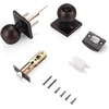 image:imageProbrico Oil Rubbed Bronze Ball Privacy Knob Interior Keyless Door Lockset for Bed and Bath with Square Rosette 1 Pack