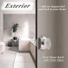 image:imageProbrico Oval Crystal Door Knob with Lock Heavy Duty Clear Glass BedBath Privacy Lock with Brushed Nickel Arched Rosette1 Pack