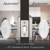 image:imageProbrico Oval Crystal Door Knob with Lock Heavy Duty Clear Glass BedBath Privacy Lock with Brushed Nickel Arched Rosette1 Pack
